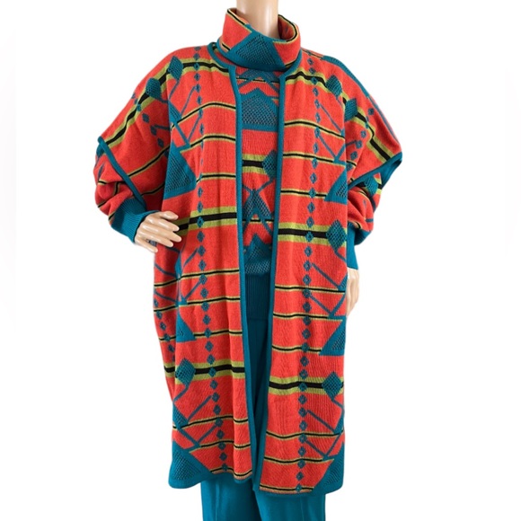 Carols Arias For S.S.G Turtle Neck Sweater Blazer & Pant Set Of 3 VTG - Picture 2 of 10